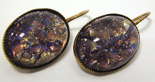 Серьги Латунь, слюда СССР, 30-е годы XX века 1932 г инфо 3268k.