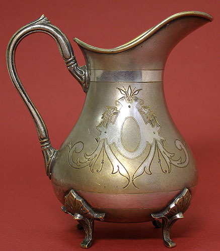 Сливочник Металл, серебрение Варшава, начало XX века 1905 г инфо 3728k.