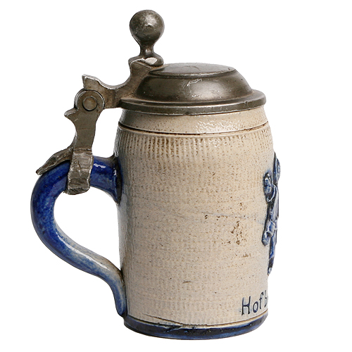 Кружка пивная миниатюрная Метлах, олово Германия, начало XX века 1904 г инфо 3767k.