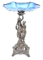 Фруктовница (металл, серебрение, чеканка, гравировка, синее стекло), Западная Европа, начало XX века 1903 г инфо 8900b.