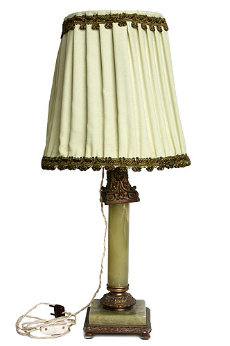 Лампа настольная (бронза, оникс), Россия, конец ХIХ века 1894 г инфо 2833a.